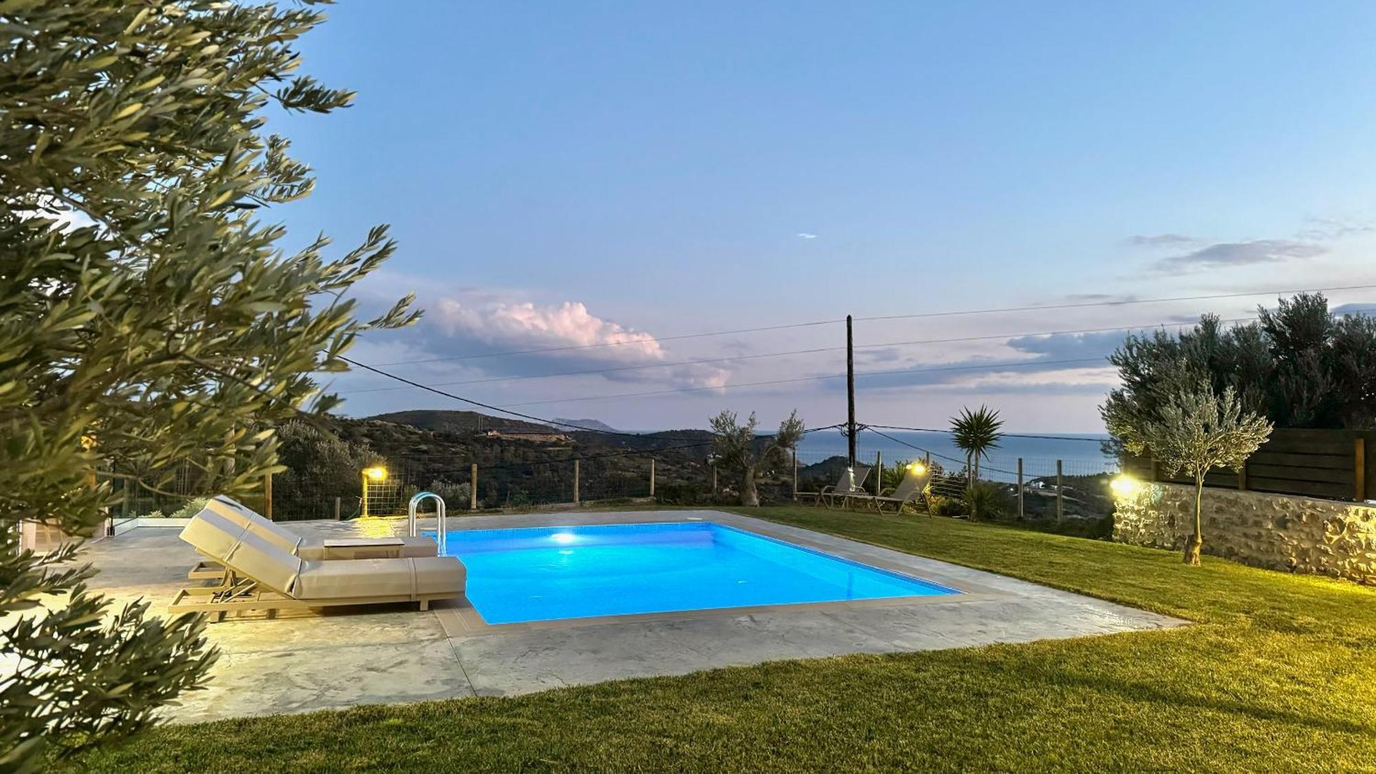 Villa Michael Triopetra Private Villa, Private Swimming Pool, Garden, Panoramic Sunset Экстерьер фото